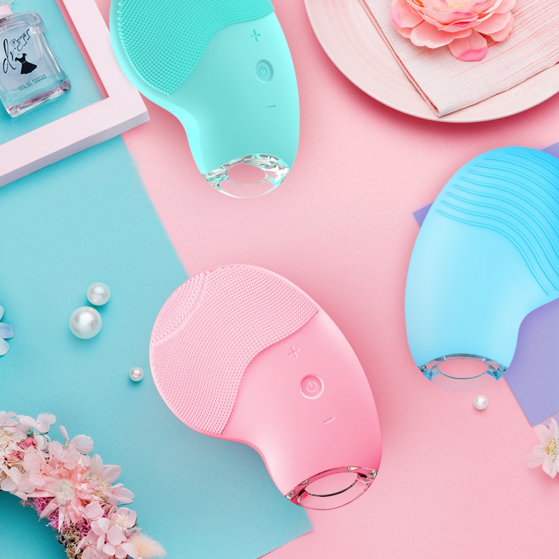 Máy massage mặt đầu silicon mềm xóa mụn đầu đen Pritech | BigBuy360 - bigbuy360.vn