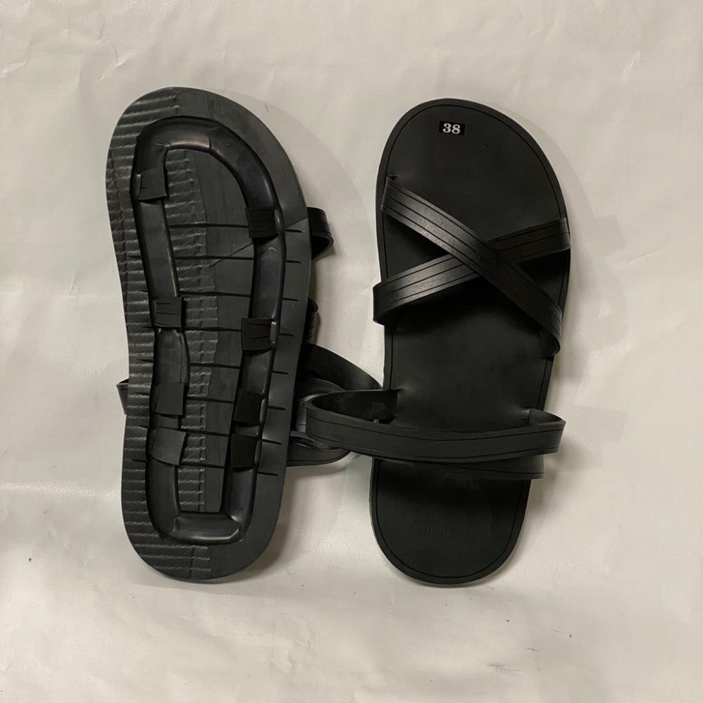 sandal cao gót dưới 7cm Dép cao su kiểu dép 4 quai chéo thương hiệu VUA DÉP LỐP Phạm Quang Xuân, chính hãng, có bảo hành