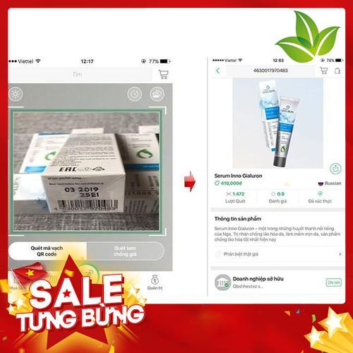 Huyết thanh Serum Inno Gialuron chính hãng Nga giúp làm giảm nếp nhăn