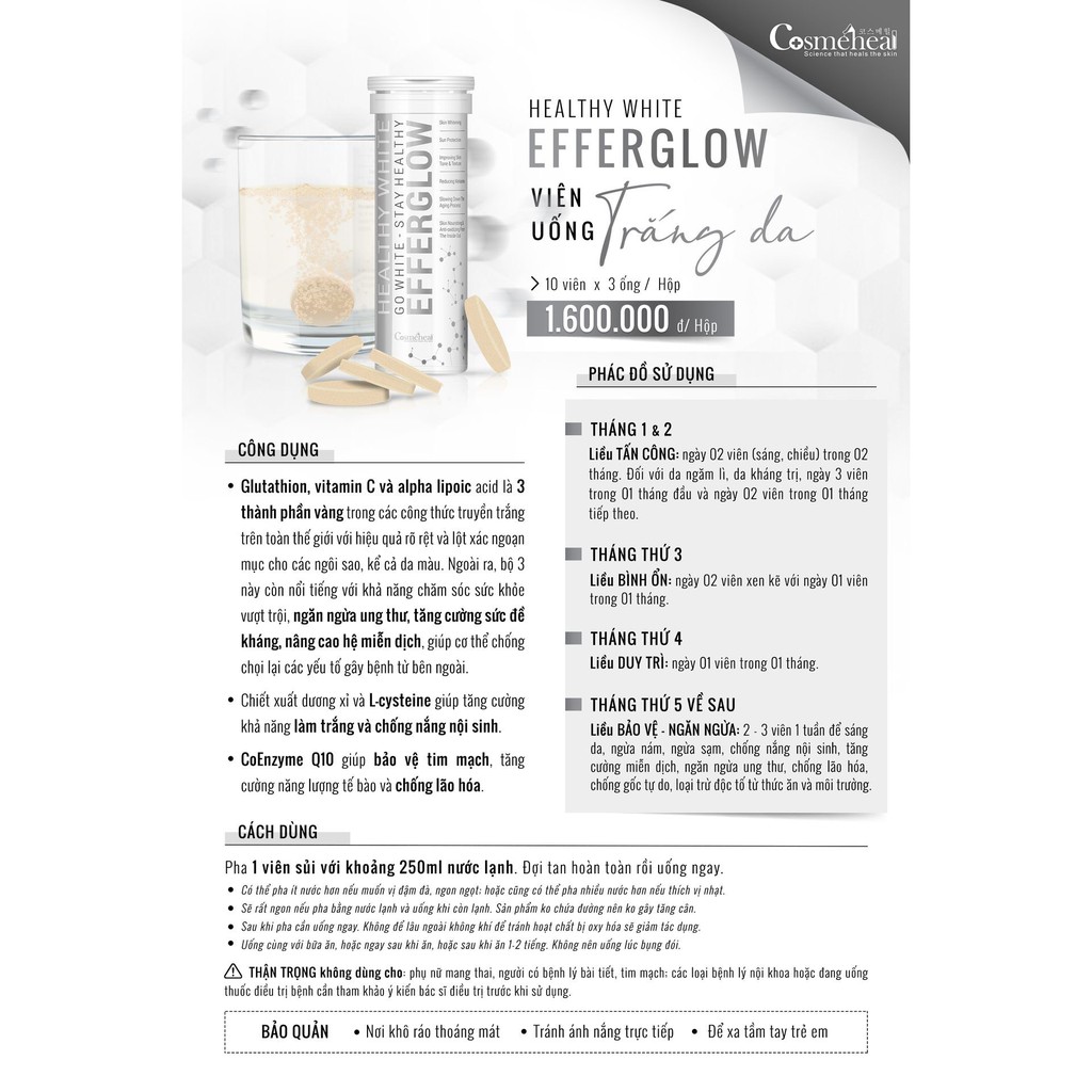 Viên Sủi Sáng Da EFFERGLOW hộp 30 viên | BigBuy360 - bigbuy360.vn