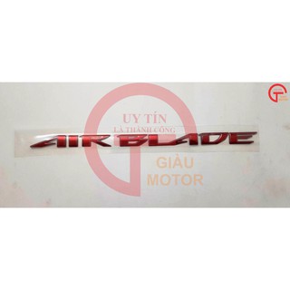 TEM- CHỮ AIR BLADE DÁN SIÊU CHẮC LOẠI TỐT CHO XE MÁY MÀU ĐỎ BỀN ĐẸP.