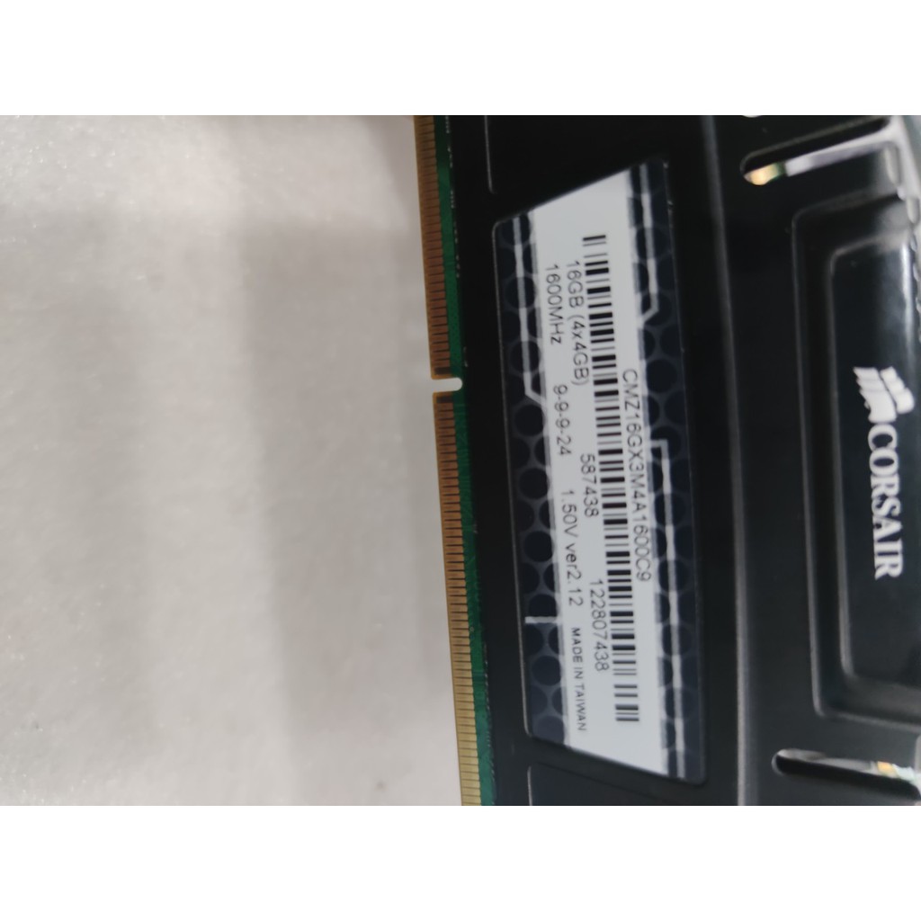 Ram PC3 Corsair Vengeance 4GB-1600Mhz, tản nhiệt pro - kit 4 - hàng tháo máy bộ