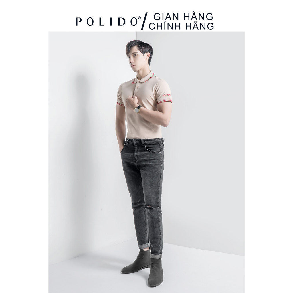 Áo Polo Tay Thêu Chữ CEFFYLO Vải Cotton Co Giãn 4 Màu Phong Cách | BigBuy360 - bigbuy360.vn