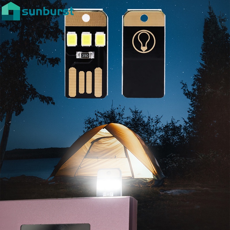 Thẻ Đèn Led USB Mini Ánh Sáng Trắng Bỏ Túi Hỗ Trợ Cắm Trại Tiện Dụng