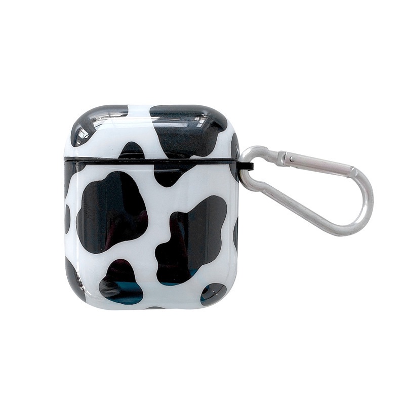 Vỏ bảo vệ hộp sạc tai nghe AirPods pro kết nối Bluetooth hình bò sữa matcha dễ thương