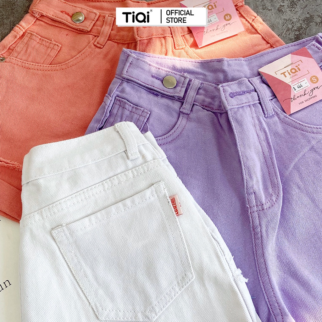 Quần short kaki nữ niều màu lưng cao S1-464 TiQi Jeans