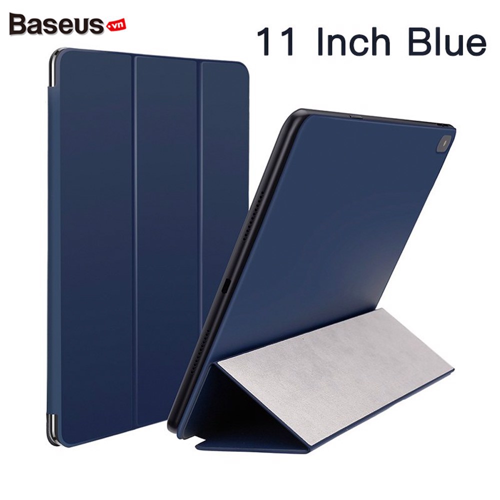 Bao da iPad Pro 11 inch (2018) nam châm siêu mỏng Baseus Simplism Y-Type Leather Chính Hãng ( Xanh)