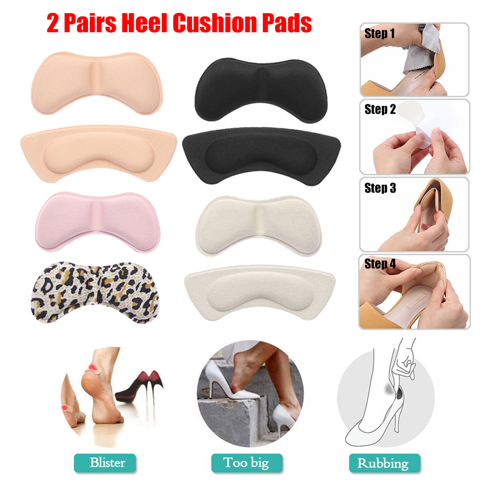 Set 2 cặp đệm dán gót giày chống trượt có thể tái sử dụng thoải mái tiện dụng