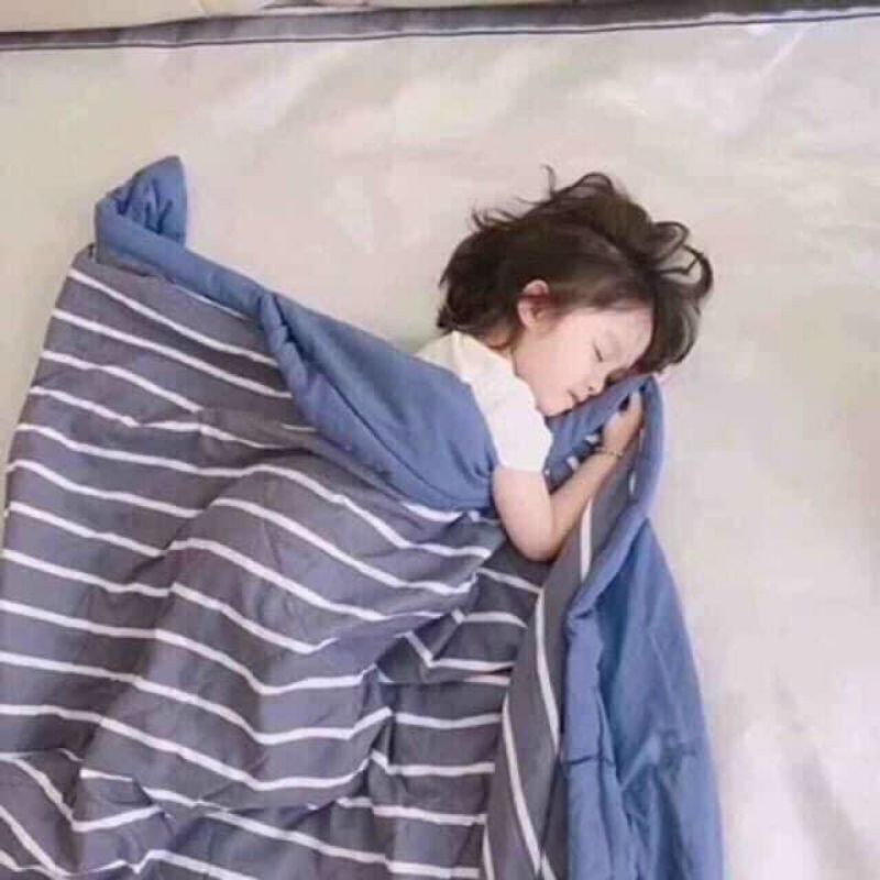 Chăn hè Mu ji KẺ SỌC xuất nhật tiện lợi cho gia đình