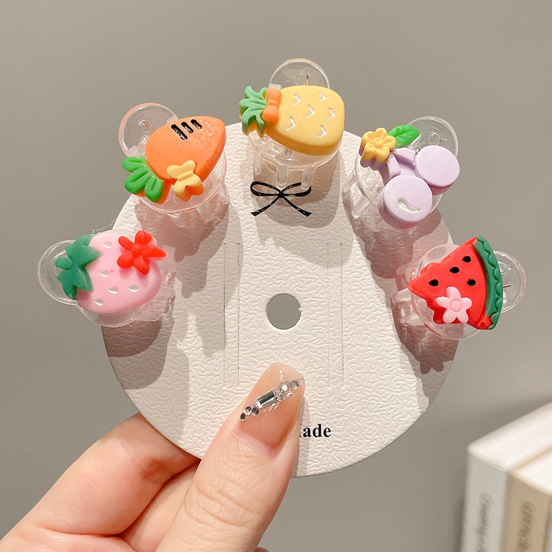 Kẹp Tóc Họa Tiết Hoạt Hình Bằng Acrylic Phong Cách Hàn Quốc Xinh Xắn Dành Cho Trẻ