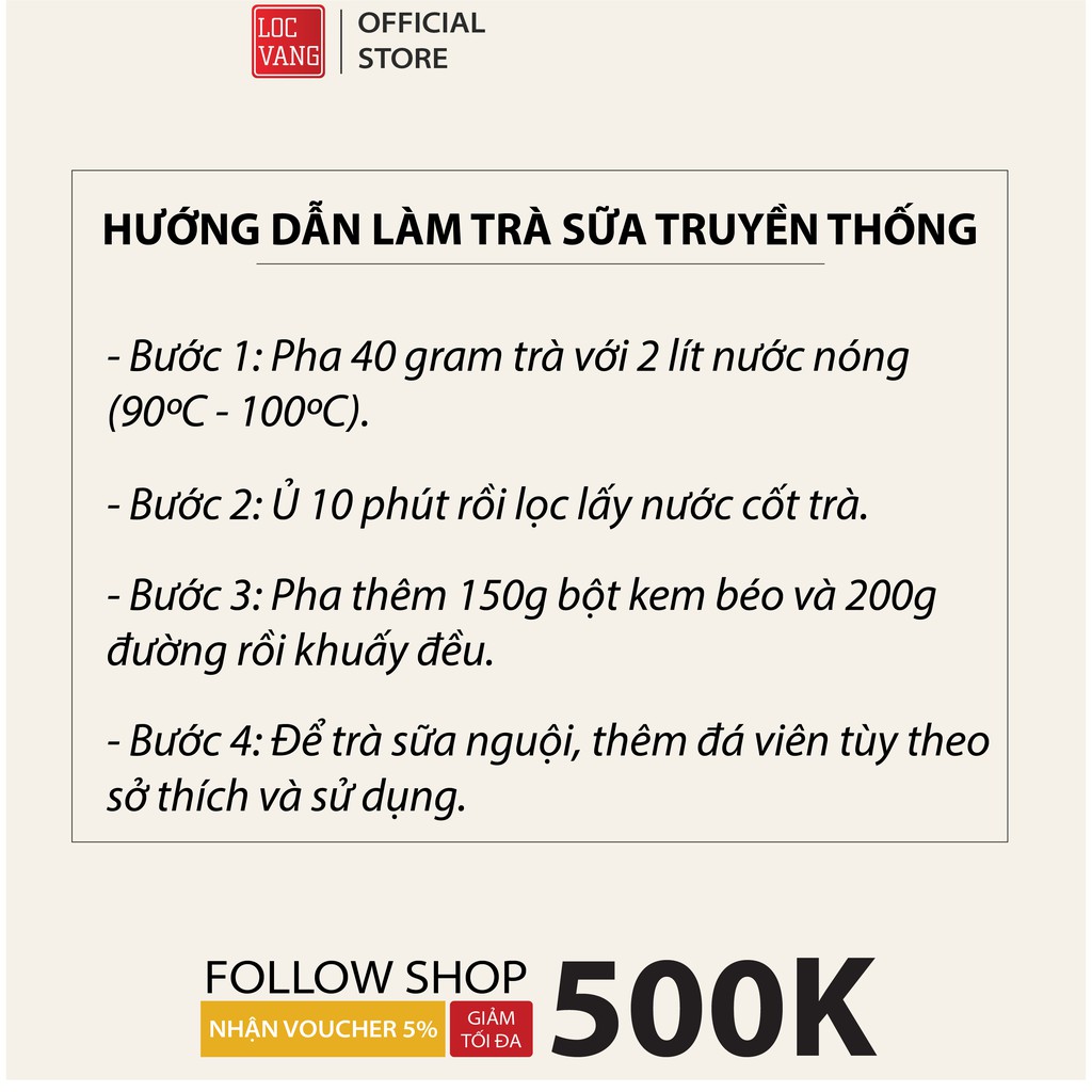 COMBO 3 Hồng Trà (Trà Đen) Nguyên Liệu Làm Trà Sữa Trân Châu THƯỢNG HẠNG 500g