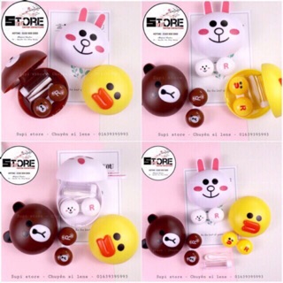 Khay đựng Lens con thú - Gấu Thỏ Vịt