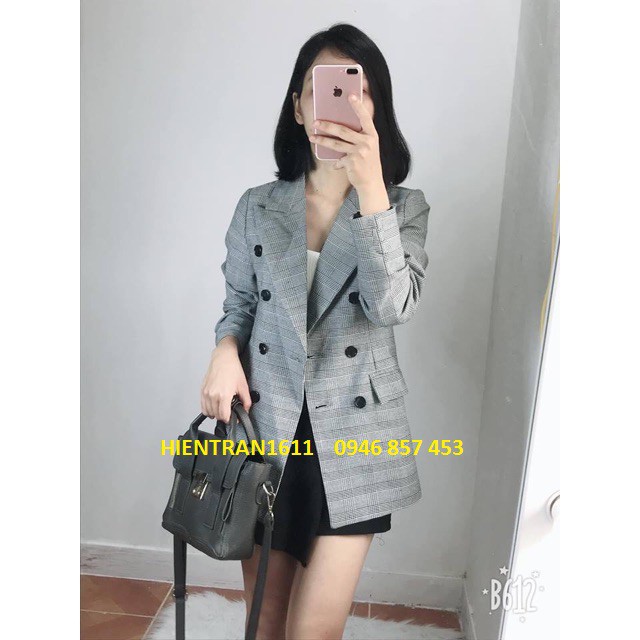 [GIÁ SỈ] ÁO BLAZER HÀNG VNXK KẺ CARO SIZE S M L (Ảnh thật) (Cam kết hàng y hình) Áo vest nữ Aó khoác nữ