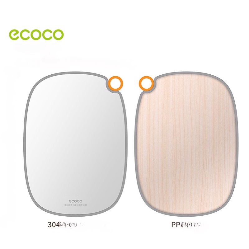 Thớt 2 mặt ECOCO Inox 304, Nhựa PP kháng khuẩn cao cấp chuyên dụng nhà bếp, thái hoa quả, đồ tươi sống đa năng