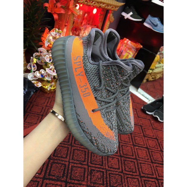 Giày thể thao Sneaker  yeezyboost 350v2 beluga ( ghi vạch cam ) | BigBuy360 - bigbuy360.vn