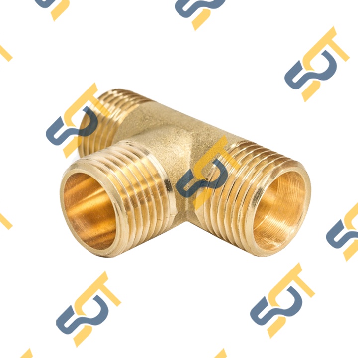 Tê Đồng,Tê Ren Ngoài 21, Ba Đầu Ren Ngoài - Đồng Thau Đúc Dập Nóng