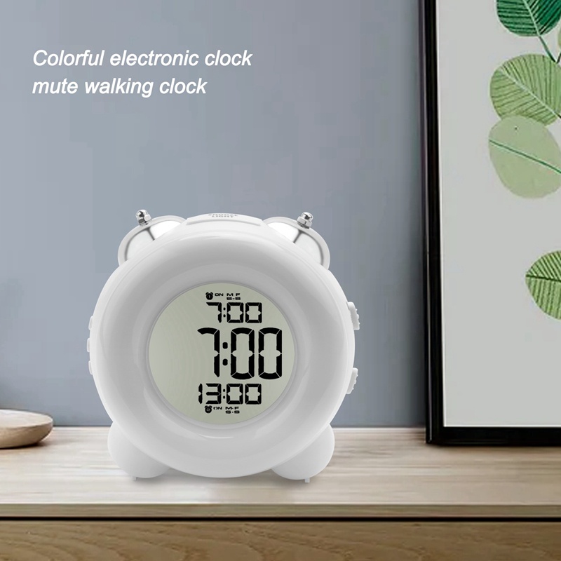 Đồng Hồ Báo Thức Âm Thanh Lớn Chạy Bằng Pin Với Chuông Báo Kép Và Đèn Ngủ Cho Người Ngủ Nặng