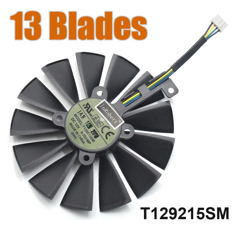 Quạt Tản Nhiệt Mới 100% 13blades T129215Sm 4pin 12v 95mm Cho Gtx1070Ti Dual Rx580 4g / 8g