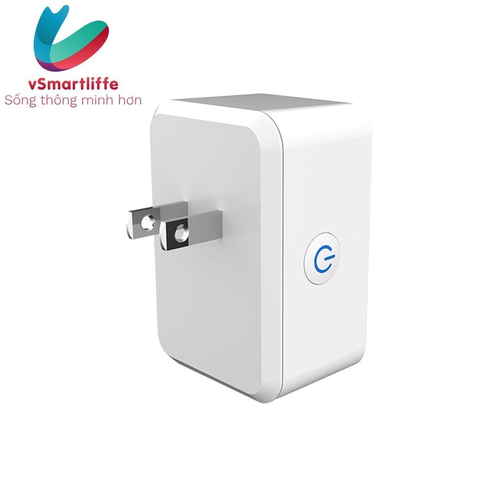 Ổ cắm thông minh Wifi điều khiển qua điện thoại, Tuya smart life, WS026, 3750W/15A, Hẹn giờ bật tắt, đo công suất