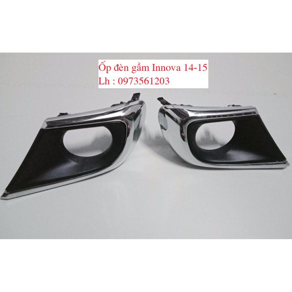 Ốp đèn gầm Innova 14-15, mạ crom, thay ốp theo xe  -tặng vòng xoay hương hoa