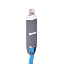 Cáp sạc USB tích hợp 2 đầu cắm jack Micro USB và Lightning gọn gàng tiện dụng -DC1209