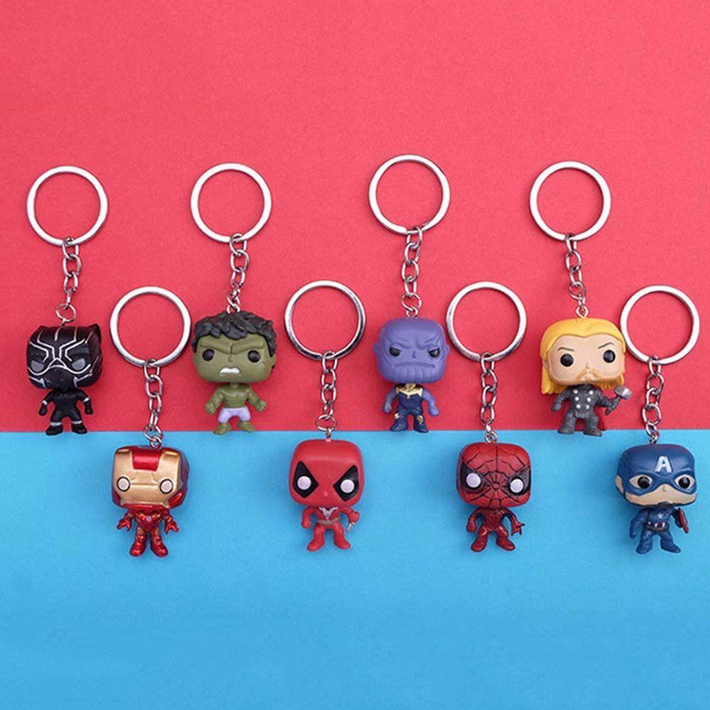Móc Khóa Hình Nhân Vật Thor / Captain America / Spiderman Trong Avengers Dễ Thương
