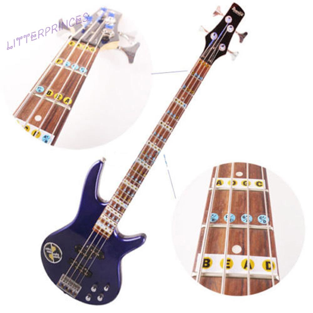 Litterprinces 2Pcs Fretboard Fingerboard Note Label Fret Stickers for Guitar Bass