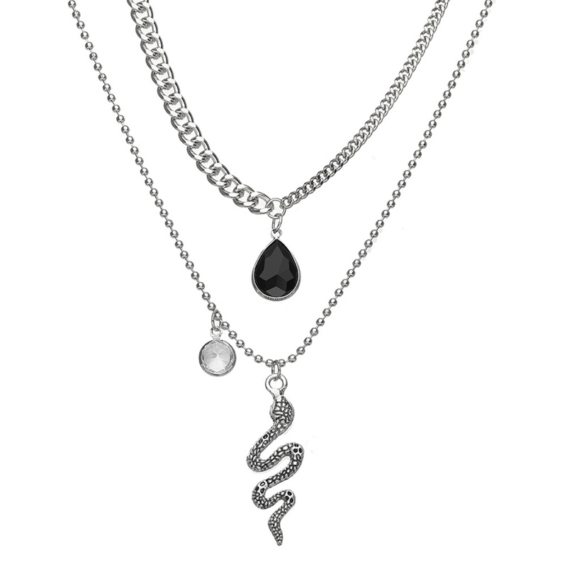 Vòng cổ Bạc Y2K Mặt Hình Bướm Đính Ngọc Trai Thời Trang Cho Nữ