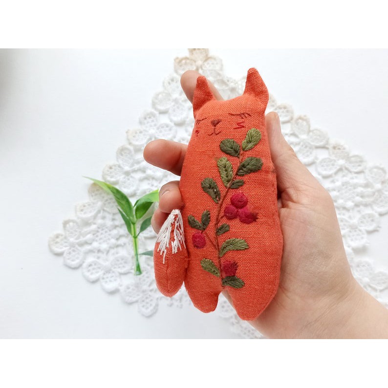 DIY THÊU THỎ BÔNG / KIT NGUYÊN LIỆU HANDMADE RABBIT ĐÁNG YÊU/ TỰ LÀM GẤU BÔNG TRANG TRÍ NHÀ CỬA- NANA SHOP