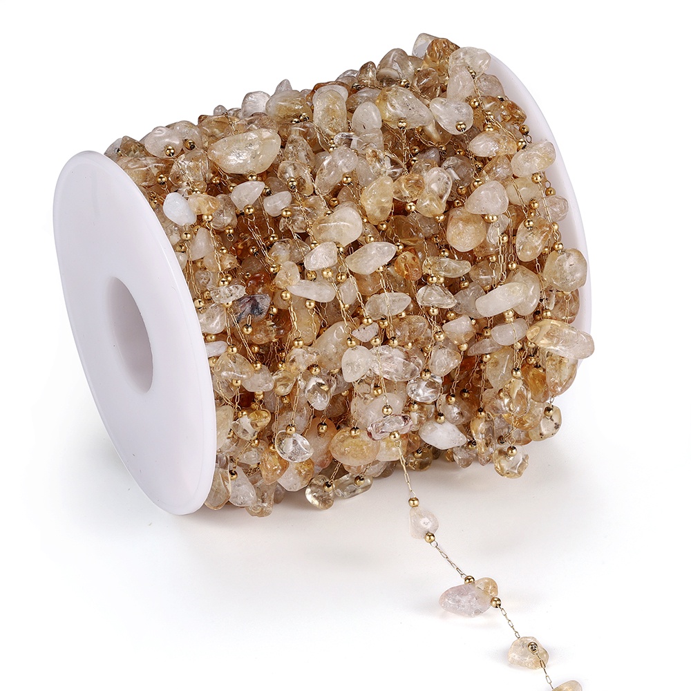 Chuỗi Hạt Đá Tự Nhiên 1m Bằng Thép Không Gỉ Nhiều Màu Sắc Dùng Làm Vòng Tay