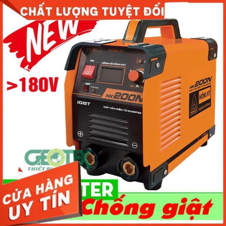 Máy hàn điện tử, Máy hàn que điện tử hồng ký HK-200N - CHỐNG GIẬT đảm bảo an toàn cho người sử dụng