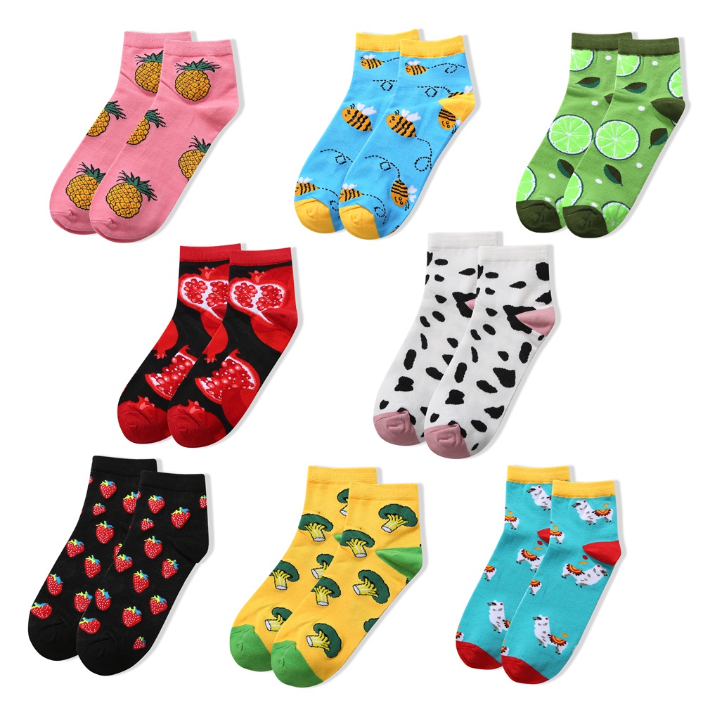 Set 2 đôi vớ unisex TAKETALK cổ ngắn co giãn size 34-40