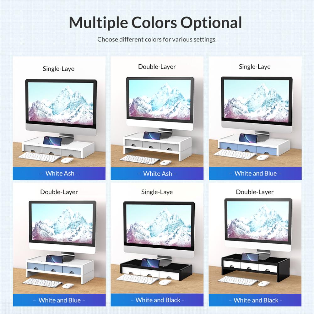 Giá kê màn hình ORICO XT-01 dành cho máy tính thiết kế có 3 ngăn đựng đồ đa năng tiện dụng