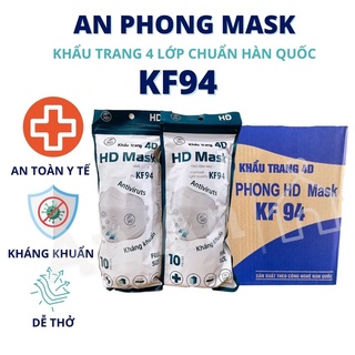 Thùng Khẩu Trang KF94 An Phong Khẩu Trang 4D HD Mask Chống Bụi Mịn (Thùng 300 Cái)