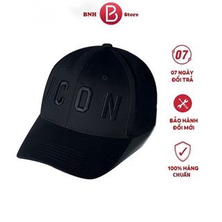 Nón kết đen ICON đen cao cấp, Nón kết đen xuất khẩu ôm đầu siêu cá tính.