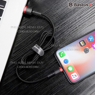 Cáp sạc nhanh Baseus Cafule Lightning cho iPhone/ iPad (2.4A, sạc nhanh, siêu bền)