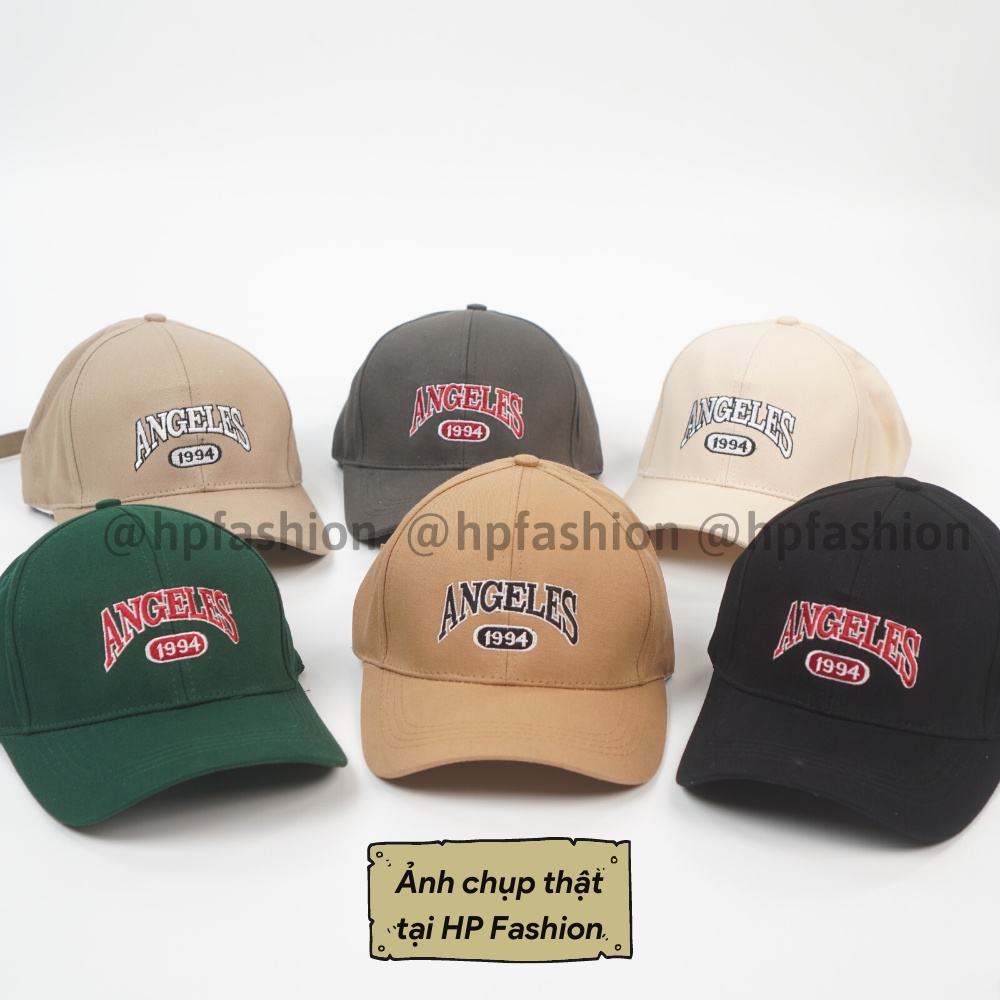 Mũ lưỡi trai ❤️ Nón kết thêu chữ ANGELES chất kaki cao cấp form unisex nam nữ N60 - Happy Style