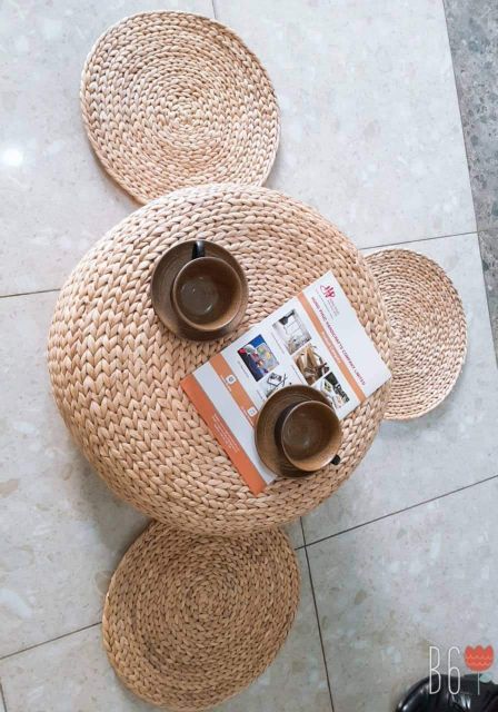 Lót Lục Bình, Lót Cói HUNGPHUC, dùng lót đĩa / decor trang trí trong nhà