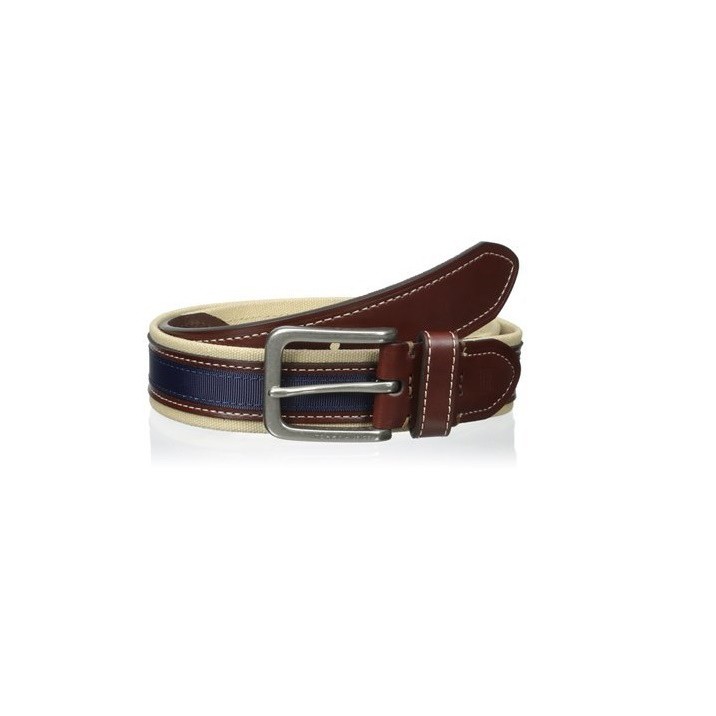 Thắt lưng nam Tommy Hilfiger Men's 35mm Canvas and Ribbon Belt - Size 34 - 11TL02X044 - Chính hãng