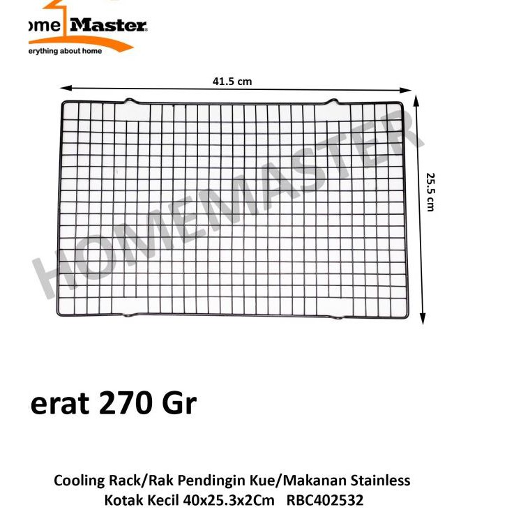 Khay Làm Nguội Bánh Bằng Thép Không Gỉ 40x25.3x2 cm Rbc 9ps | BigBuy360 - bigbuy360.vn