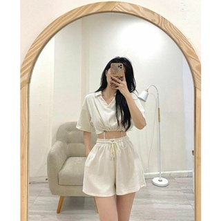 Set thể thao croptop rút dây