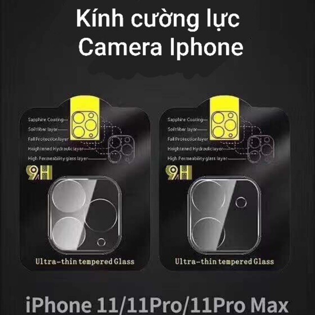 [Freeship50k]  Kính cường lưc camera iPhone 11/ iPhone11 Pro/ iPhone 11 Pro Max -Full cam và Mắt Cam [saleoff]