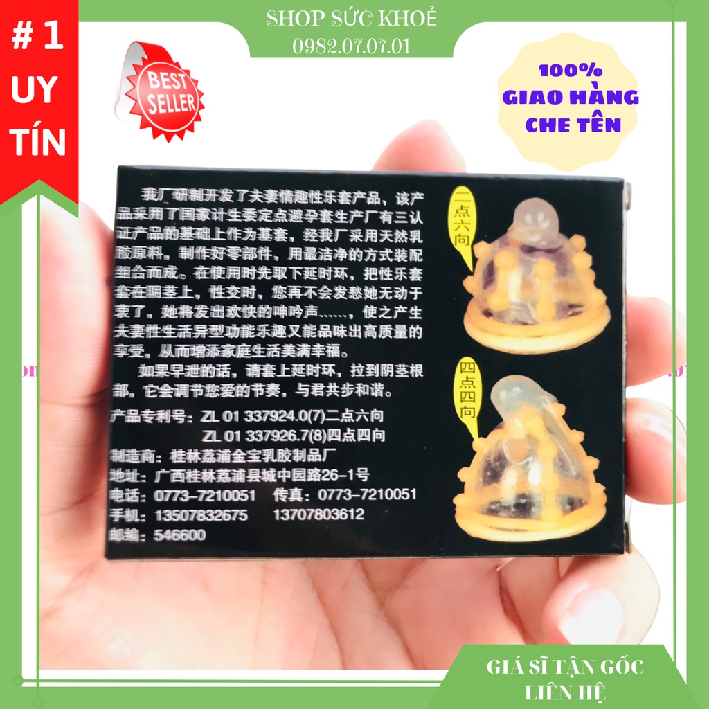 Bao Cao Su Gold Bao Siêu Gai Bi Khổng Lồ 2 C Tăng Sung Sướng Cho Phụ Nữ, Shop Sức Khỏe 0982070701 Buôn Bán Sỉ Rẻ Nhất !