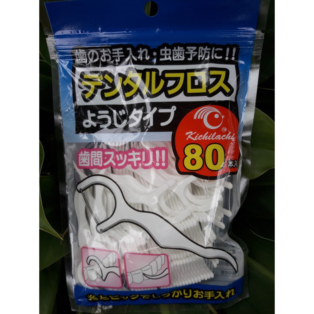 Tăm Chỉ Nha Khoa Nhật  màu xanh và Hồng