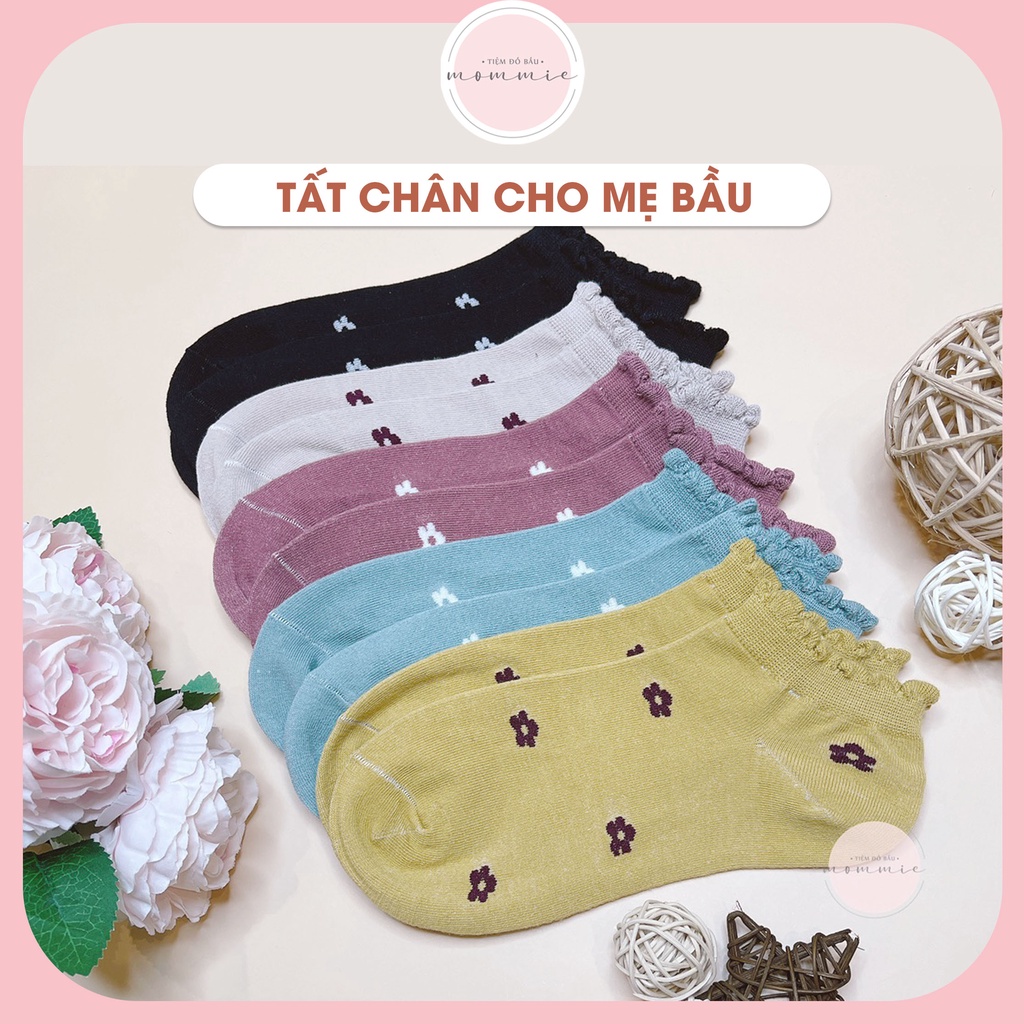 Tất Cổ Thấp Vớ Nữ Tất Chân Giữ Ấm Họa Tiết Hoa Nhí Xinh Xắn