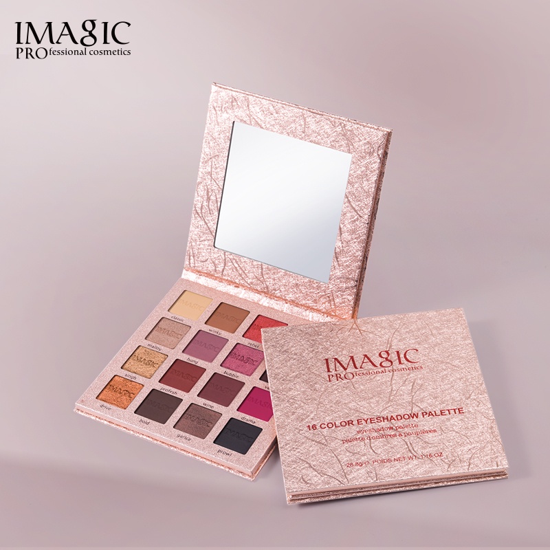 Bảng phấn mắt IMAGIC 16 màu lỳ/ màu nhũ thời trang 135g