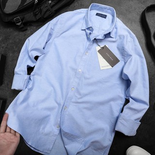 Áo sơ mi nam Oxford dài tay chuẩn form (Xanh nhạt)
