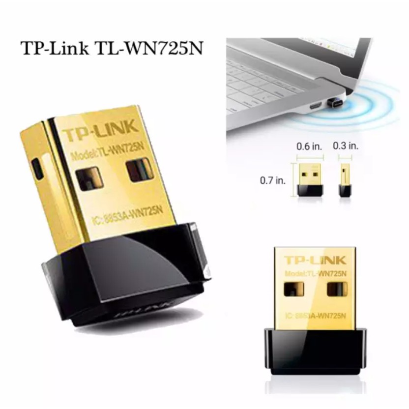 USB Thu Sóng Wifi TP-Link TL- WN725N Siêu Nhỏ Gọn - Hàng Chính Hãng Bảo Hành 1 năm