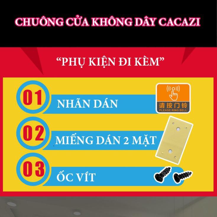 Chuông cửa không dây Cacazi chính hãng cho nhà ở, chung cư