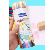 Hộp 24 BÚT CHÌ MÀU cho bé tập vẽ, màu sắc tươi tắn,tô êm ( HỘP TRẮNG)